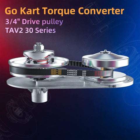 Torque Converter Kit for Go Karts 212cc 30 Series 6.5 HP Mini Bike Replacement Clutch Set with 3/4 Inch Bore close-up view