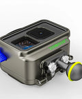 Underwater Action Camera Housing For GoPro Hero 9 10 11 12 13, aluminum enclosure, waterproof up to 200 meters, dive controls visible