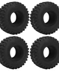 Set of four off-road tires with rugged tread pattern for enhanced traction, suitable for various terrains and vehicles.