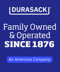 Text display from American company Durasack highlighting family ownership since 1876.