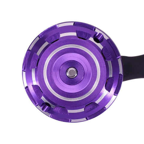 Top view of Fat Viper 2204 2400KV Brushless Outrunner Motor for 1 by 24 RC Crawler Axial SCX24, showing purple casing.