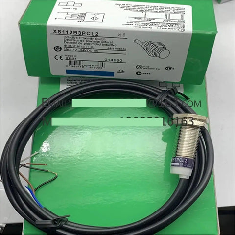 Proximity Switch Sensor XS112B3PCL2 with wiring for noncontact position sensing in industrial automation and equipment