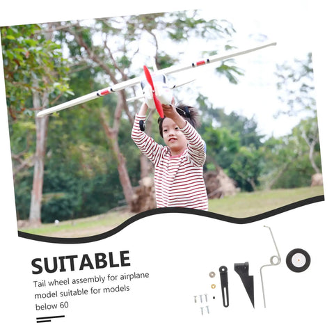 RC Plane Landing Gear Kit With Durable Wheels And Accessories For Stable Takeoffs And Landings, child holding model plane