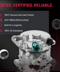 Heavy Duty AC Compressor With Clutch Built Tough For Toyota Camry Avalon Sienna Highlander And Lexus ES350 RX350 Fits 2010 To 2018 With 3.5 Liter V6 Engine Goes Smoke Cold Saves Your Bacon On Road Trips Replaces 98315 showing testing details and connections.
