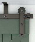 Ceiling mount with roller from 9 Ft Ceiling Mount Sliding Barn Door Hardware Kit For 54 Inch Wide Single Wood Door Built Tough Steel