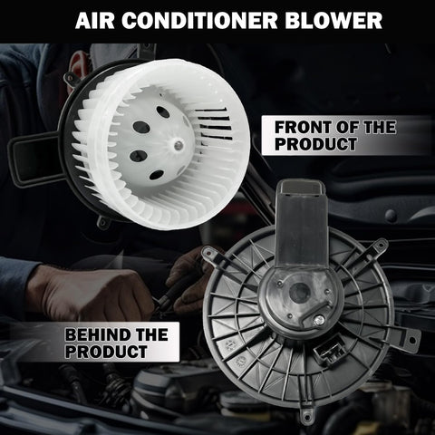 Plug and Play Replacement Front AC Heater Blower Motor Fan for Dodge Durango 2011-2019, showing front and back view