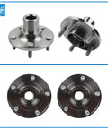 Two Pack Front Wheel Hub And Bearing Kit For Ford Focus 2012 2018 And Ford C Max 2013 2018 2.0L L4 Hub And Bearing Assembly Easy To Install Ready To Go showing two metal assemblies