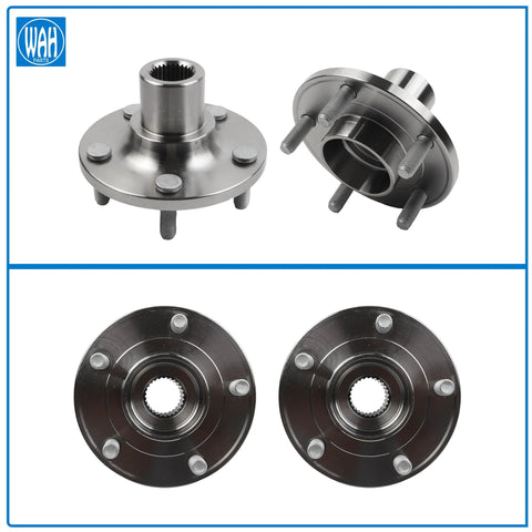 Two Pack Front Wheel Hub And Bearing Kit For Ford Focus 2012 2018 And Ford C Max 2013 2018 2.0L L4 Hub And Bearing Assembly Easy To Install Ready To Go showing two metal assemblies
