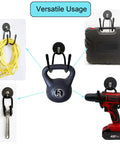 Magnetic Power Drill Tool Organizer Holder And Garage Storage Rack With Heavy Duty Large Magnet Hooks in various uses with tools