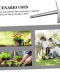 Stainless Steel Garden Hoe For Raised Beds Easy To Use Weeding Tool With Grippy Handle Durable Pickaxe Style Hoe For Planting