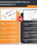 Comparison of Dead Center Precision 12 Inch Radius Divider Tool And Layout Compass with other tools, showcasing features and benefits.