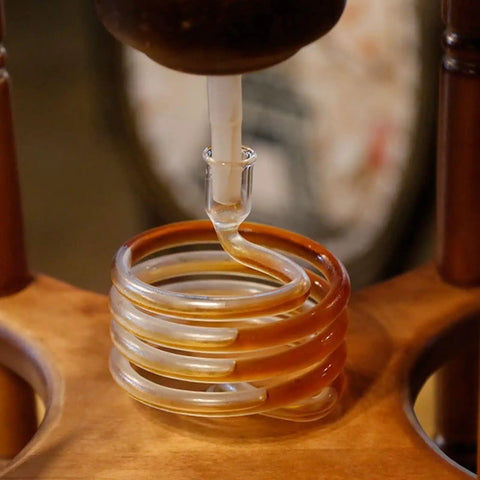 Close-up of the pouring mechanism of the Huge 3 Liter Cold Brew Coffee Maker Serves 25 Cups Of Smooth Iced Tea And Bold Drip Coffee With Zero Hassle Setup.