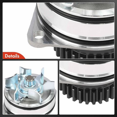 Close-up of Beefed Up Premium Engine Water Pump With Seal For 3.5L And 4.0L DOHC V6 Cars Fits Nissan Frontier Maxima Murano