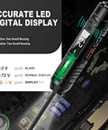 3-72V DC Automotive Test Light Bidirectional Volt Circuit Tester For Car Electrical Troubleshooting, Wider Voltage Range To Check Headlights, Taillights, Fuses, Batteries And Circuits Today. black handheld tester with LED display in fuse box