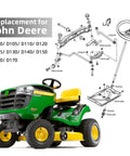Diagram and image of Steering Sector Gear Kit with Pinion Gear and Bushing Direct Replacement for Lawn Tractors D100-D170.