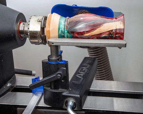 Pro Grade Stainless Steel CNC Machined Woodturning Tool Rest Platform With Solid Post And Collar For Scrapers 1 Inch Post 9 Inch Wide Rest
