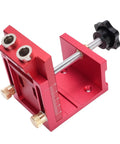 Red Pocket Hole Jig Kit Pro Grade With 3 In 1 Adjustable Drill Guides Portable Aluminum Alloy Tool for Carpentry
