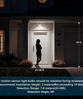 Motion Sensor Light Bulb 6 Pack, Dusk To Dawn Indoor Security Lamp, 13W Equivalent To 100W, 1000 Lumens, E26 Base, 6000K Daylight, PIR Infrared Motion Detection, Easy Plug And Play, Bright White Lighting, installed over front door