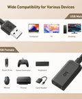 Active USB Extension Cable Sixteen Feet Four Inches Long USB Two Point Zero Extender for devices like computers and gaming gear