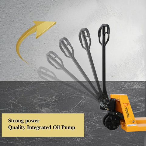 Heavy Duty Manual Pallet Jack With 5500 Lbs Capacity No Sweat Hydraulic System Ironclad Frame Big Load Hauler For Commercial Warehouses And Smooth Fork Moves
