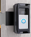 Adjustable Anti Theft Video Doorbell Mount Bracket For Ring And Blink Flexible Angle Holder on door, side view