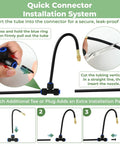 Quick connector system for Brass Misting Nozzles Tee 20 Pack For One Quarter Inch Tubing With 360 Degree Rotation Adjustable Water Mister Sprayer