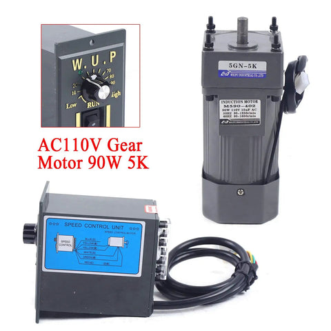 High Power 110V Ac Gear Motor Combo Features Smooth Variable Speed Controller And Adjustable Governor for heavy duty projects.