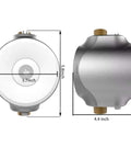 Slick Smart Instant Hot Water Recirculator Pump With No Sweat Setup dimensions 3.7 inch diameter and 5.8 inch height