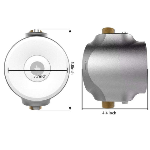 Slick Smart Instant Hot Water Recirculator Pump With No Sweat Setup dimensions 3.7 inch diameter and 5.8 inch height