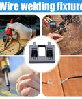 Compact Wire Soldering Clamp Holds Cables Tight For Precise Welding Jobs, heat resistant tool with hands-free wire fixture.
