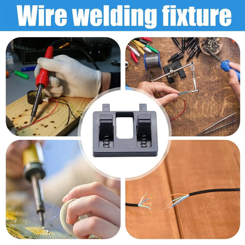Compact Wire Soldering Clamp Holds Cables Tight For Precise Welding Jobs, heat resistant tool with hands-free wire fixture.