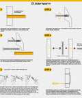 Installation guide for 5 Pack 3 Inch Black And Gold Cabinet Pulls With Zinc Alloy Base And Stainless Steel Build Matte Frosted Finish