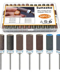 30 Piece Sanding Drums And Sandpaper Sticks Set For Dremel Rotary Tool One Eighth Inch Shank With Grits 180 To 2000 For Metal Wood Rust Removal And Polishing Includes Storage Case