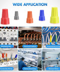 Pro Grade Wire Screw Caps Terminals Kit 220 Pcs 5 Size Electrical Assortment With Spring Loaded Twist On Connectors for various applications