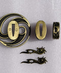 Tsuba Fuchi Kashira Menuki Set For Samurai Swords Upgrade Your Blade Setup With Alloy Guard Fits Tsuka Handle Ferrule End Cap