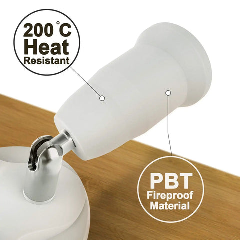 3 In 1 E26 Light Socket Adapter With 360 Degree Rotation And 180 Degree Bend Easy Install Converts One Socket Into Three For Standard Bulbs 180W Max Triple Lamp Holder Flexible 3 Way Bulb Socket Converter