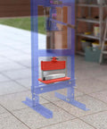 12 Inch Press Brake Attachment For 12 To 20 Ton Hydraulic Shop Presses Heavy Duty Metal Bending Tool shown installed and in use