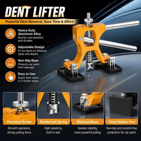 Professional Paintless Dent Repair Kit For Car And Truck Use Adjustable Dent Puller with heavy-duty aluminum alloy construction.