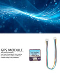 High Performance FPV Racing Drone Antenna with QMC5883L Compass, Dual Output 10Hz, M10-25Q Chip and cables displayed