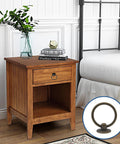 Bedroom dresser with Six Pack Antique Bronze Ring Pull Handles for Dresser Drawers Cabinets and Cupboards.