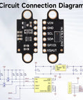 5 Pack Lidar Sensor 2m Range High Precision ToF Distance Module With I2C Interface circuit connection diagram