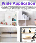 Wide application of 360 Piece Pocket Hole Plug Kit With Screws, 7mm Plastic Plugs in 8 colors for cabinets and shelving.