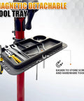Heavy Duty Bike Repair Stand With 360 Degree Clamp Portable Aluminum Work Stand Supports Up To 110 Lbs Red tool tray