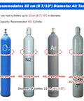 Heavy Duty Gas Bottle Wall Mount Bracket for Propane Oxygen Nitrogen and Argon cylinders with 40L capacity, 22 cm diameter tanks.