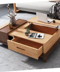 Heavy Duty Coffee Table Lifting Frame With Retractable Hydraulic Lifter Space Saving Rack For Seamless Living Room Upgrades, displaying open storage.