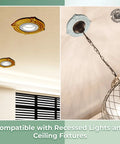 10 Inch White Polyurethane Ceiling Light Trim Medallion For Recessed Lighting installed on ceiling