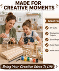 10 Pack Heavy Duty Wood Dowel Rods 1/2 X 12 Inch Solid Hardwood Sticks on table for DIY crafts and woodworking projects.