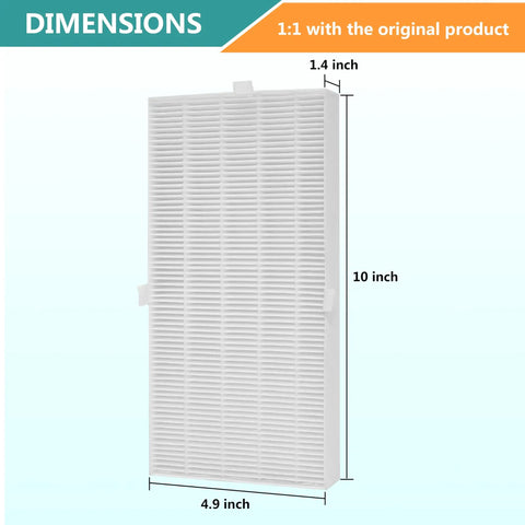 HRF-G True HEPA Replacement Filter dimensions 10x4.9x1.4 inches for Honeywell HPA020 HPA030 HPA075 HPA080 HPA175 HPA180 Series
