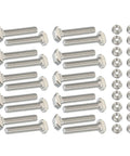 Drop In M5 30 mm T Slot Bolts With Hammer Head And Hex Nut Flange For 20 Series Aluminum Extrusion, carbon steel nickel plated, 20 sets