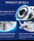 Two Pack Front And Rear Wheel Bearing Hub Assembly With ABS For 5 Lug Vehicles Compatible With 2010-2017 GMC Terrain details